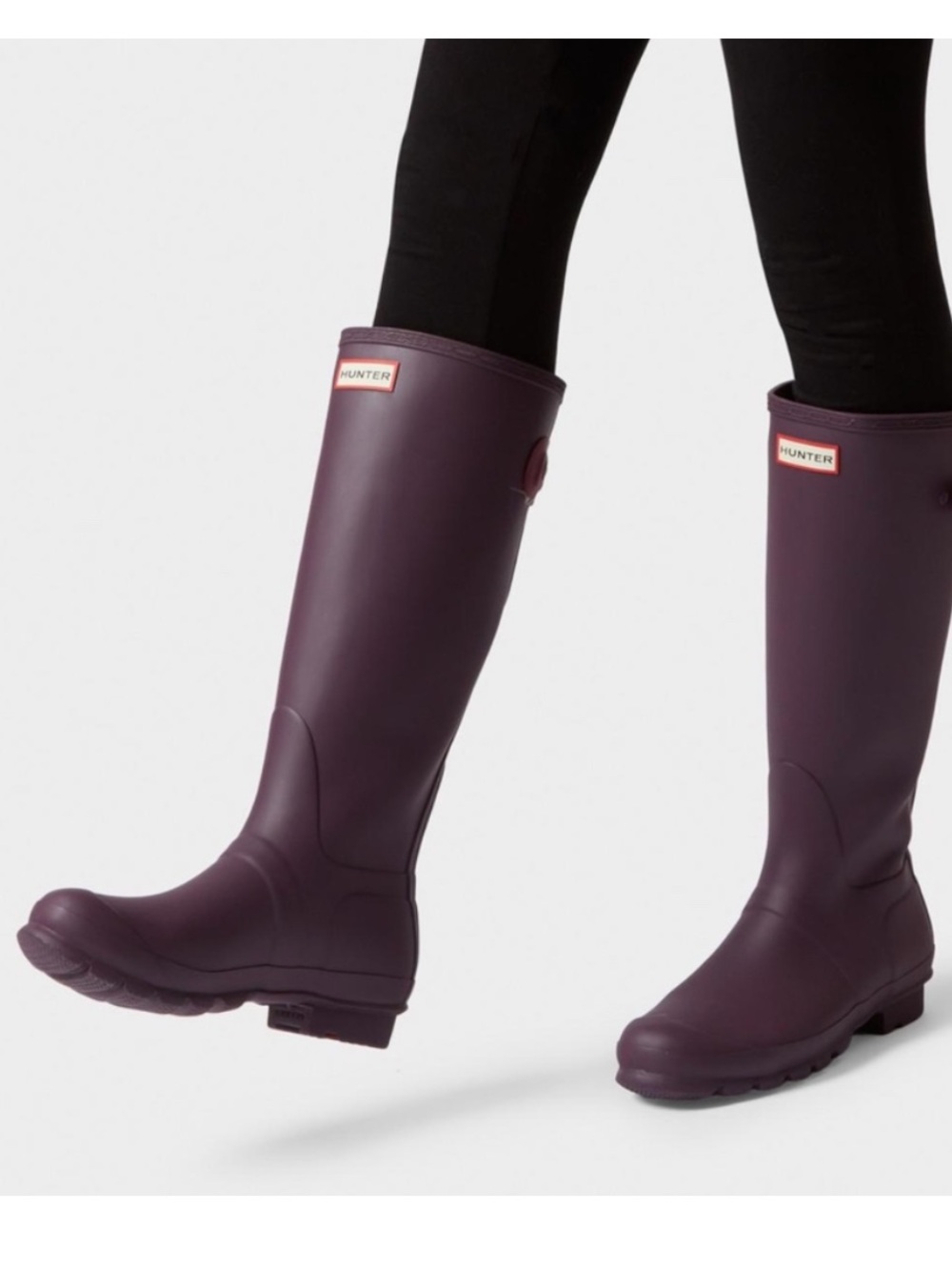 Hunter Tall Waterproof Rain Boots in Plum